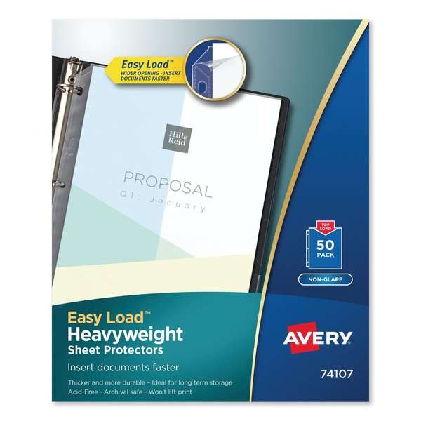 Avery Dennison Protector, Sht, Ltr, Ngl, PK50 74107